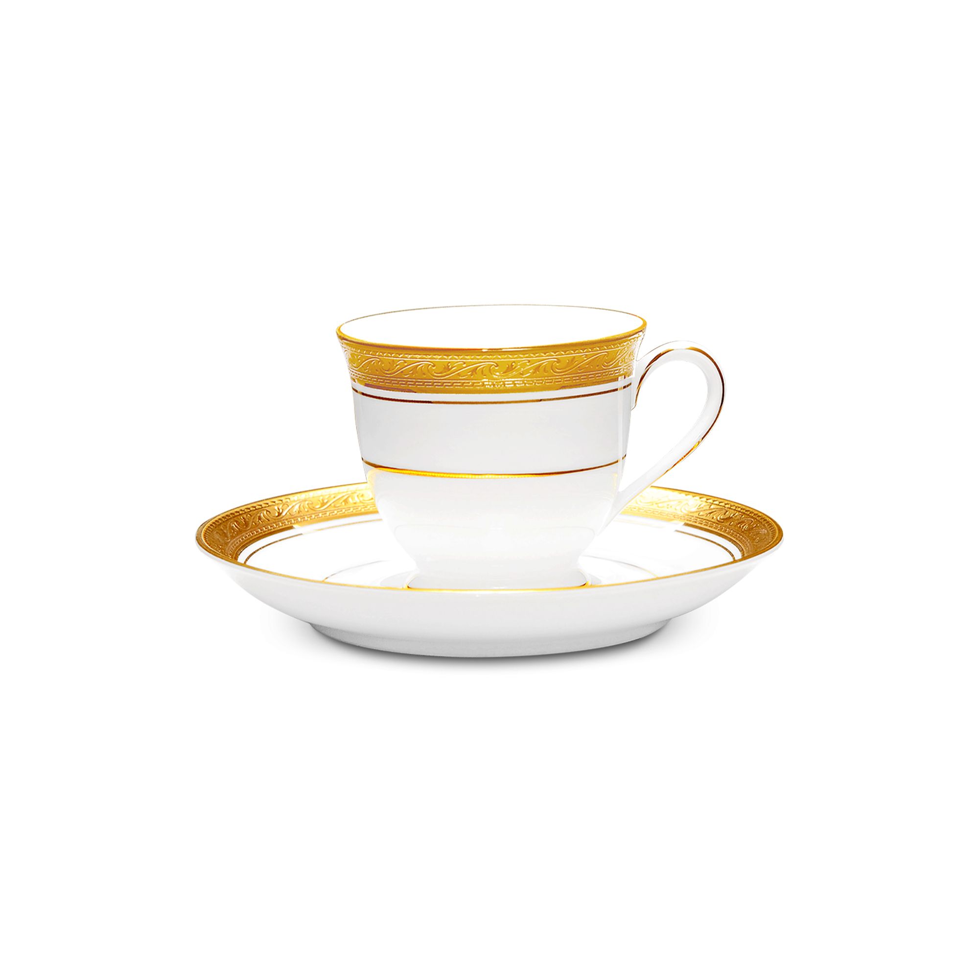  Chén trà (tách trà) kèm đĩa lót dung tích 90ml sứ trắng | Crestwood Gold 4167L-T91392 