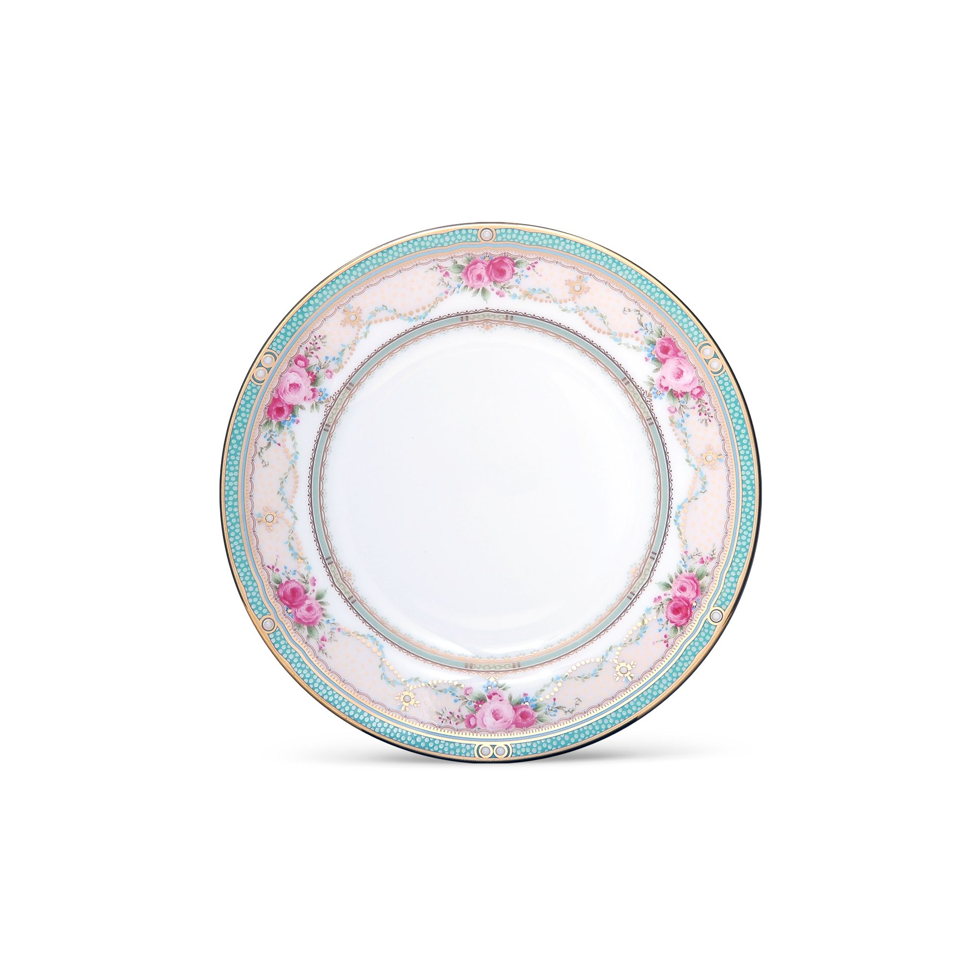 Đĩa tròn cỡ nhỏ đường kính 16,7cm lót bát (chén) cơm sứ xương | Palace Rose 4863L - 97212