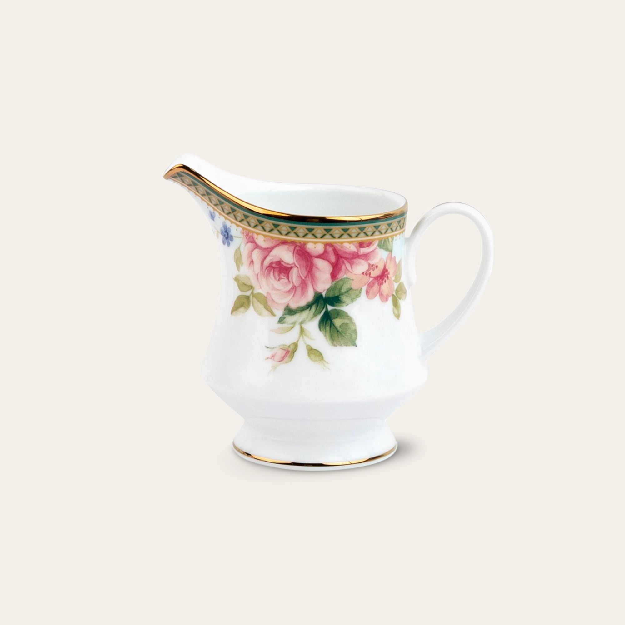 Bình (hũ) đựng sữa dung tích 260ml sứ trắng | Rosa Basket 1736L - 91128
