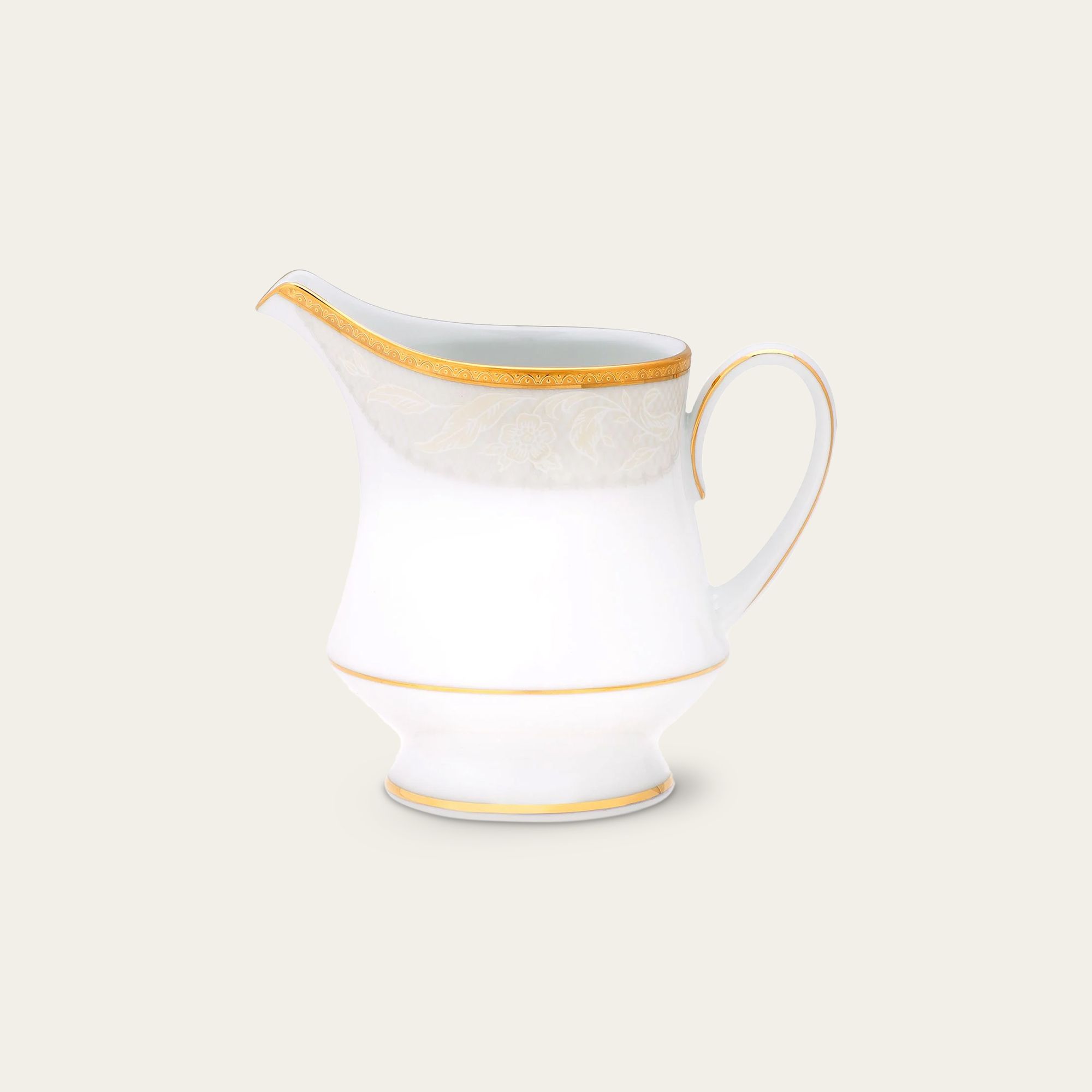 Bình (hũ) đựng sữa dung tích 260ml sứ trắng | Flanders Gold 1714L - 91128