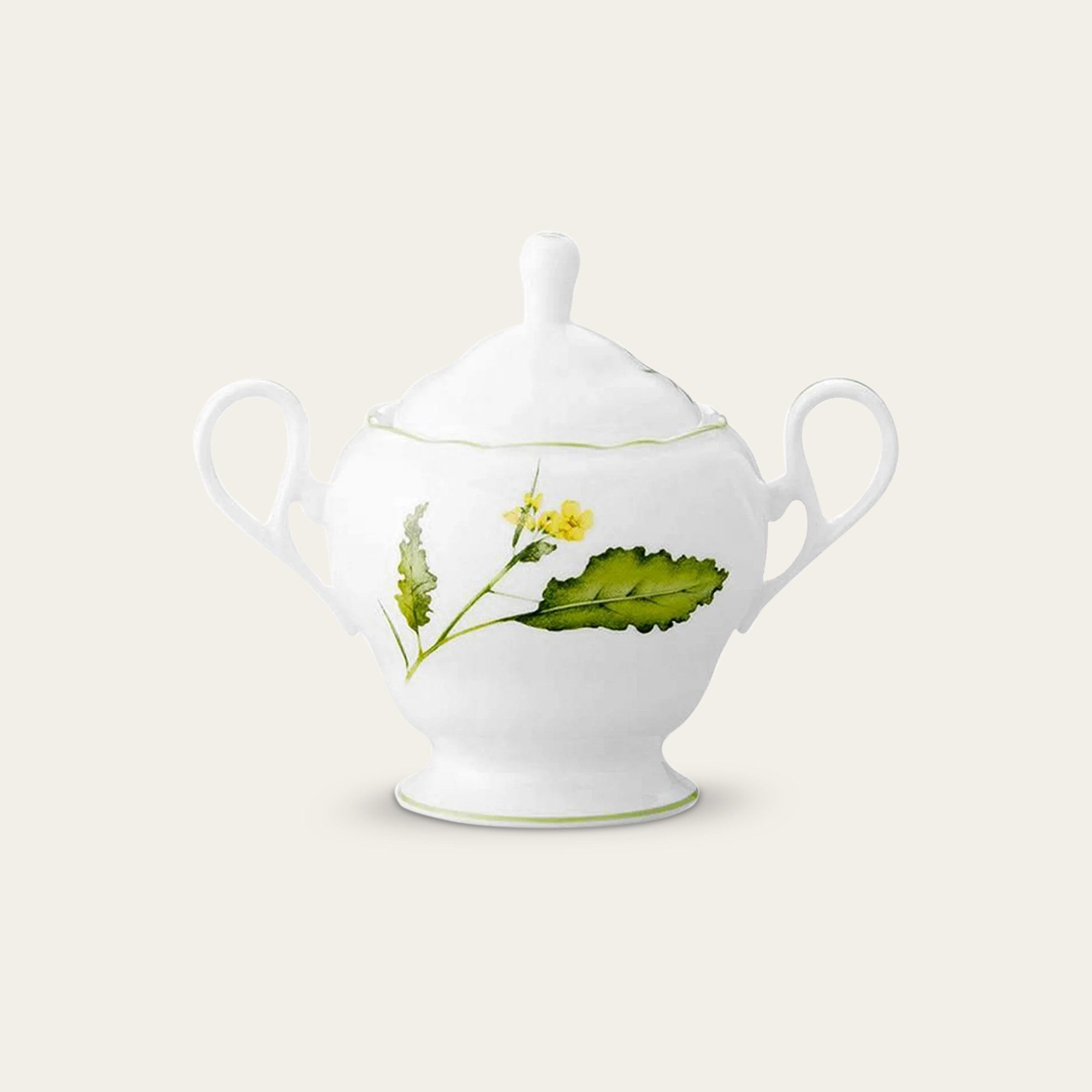 Bình (hũ) đường có nắp đậy dung tích 360ml sứ xương | English Herbs 4942L - 97827