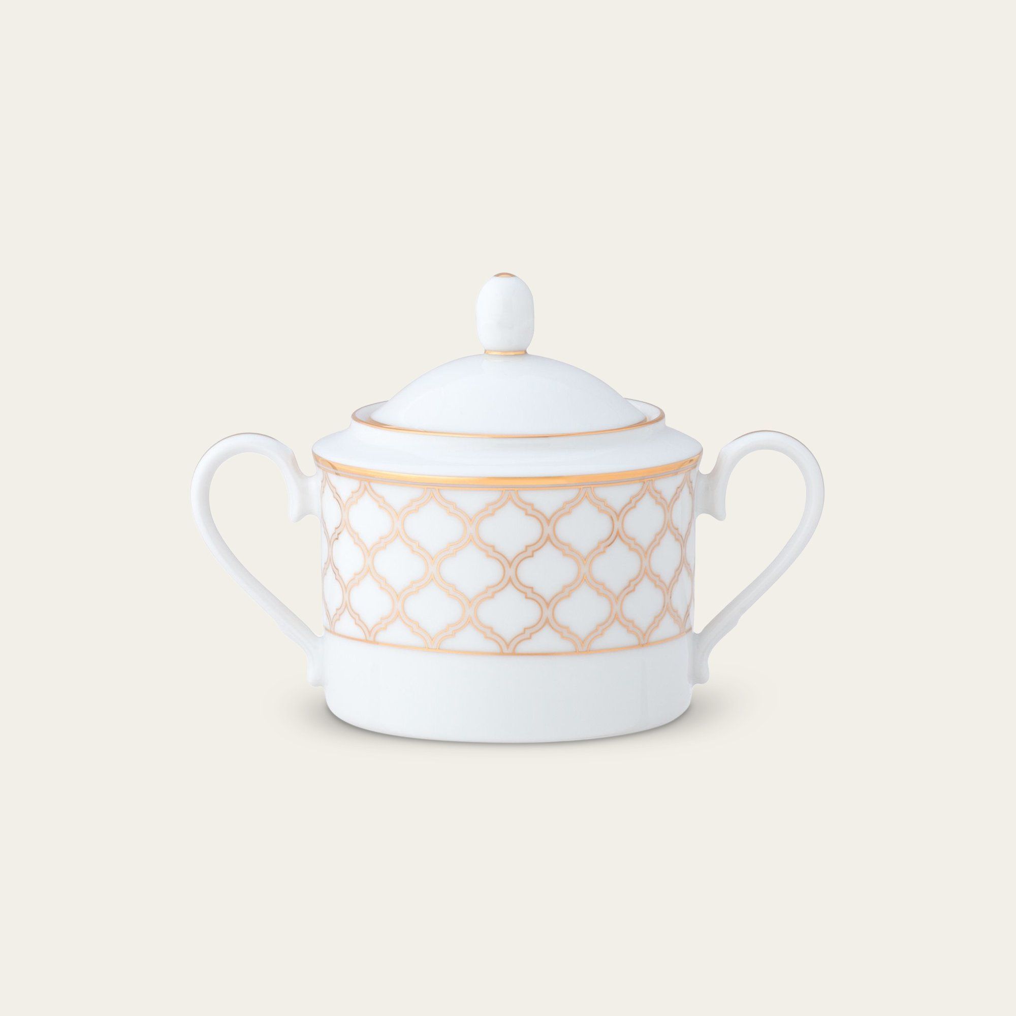 Bình (hũ) đường có nắp đậy dung tích 360ml sứ trắng | Eternal Palace Gold 1728L - 91027