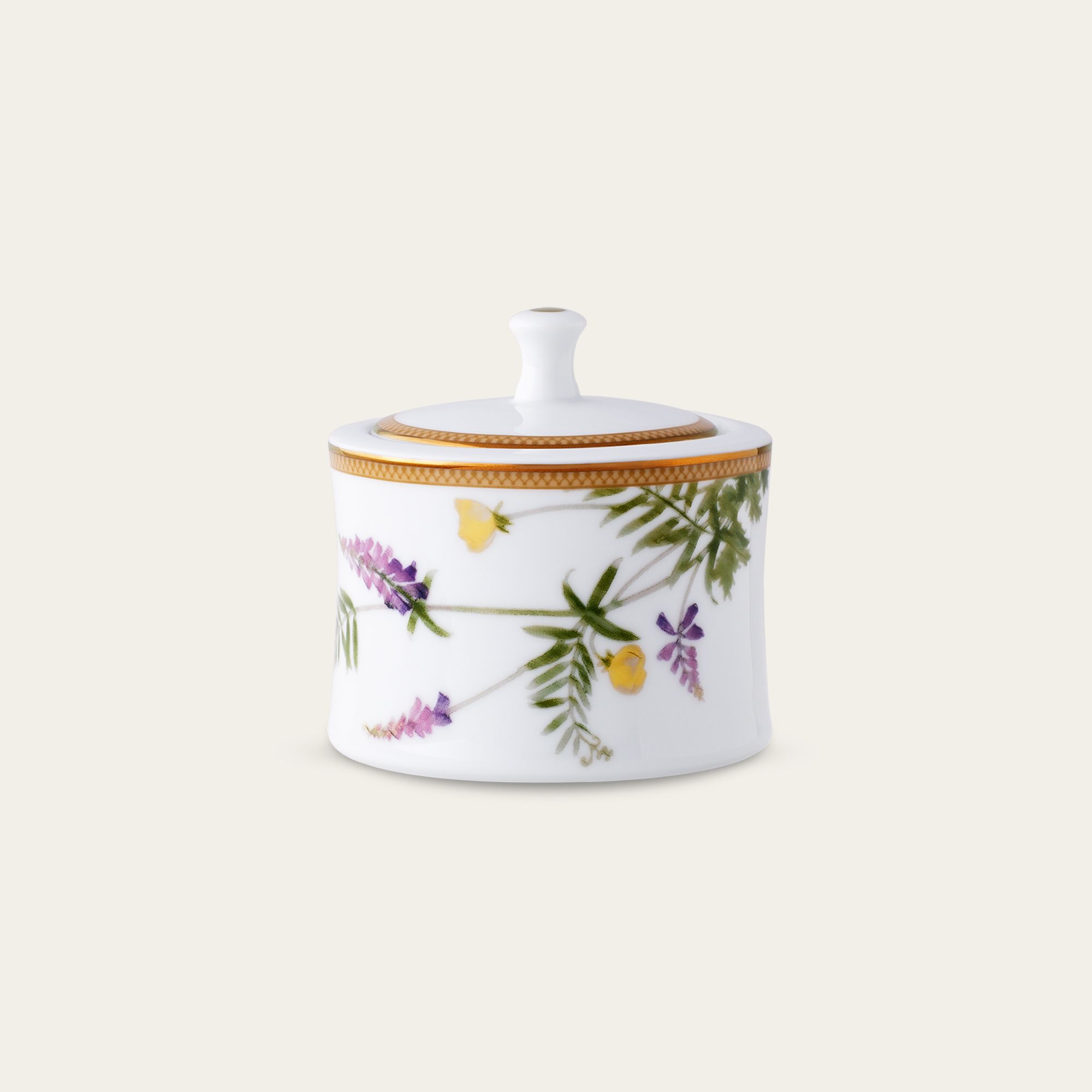 Bình (hũ) đường có nắp đậy dung tích 375ml sứ trắng | New Morning 1738L - 91125