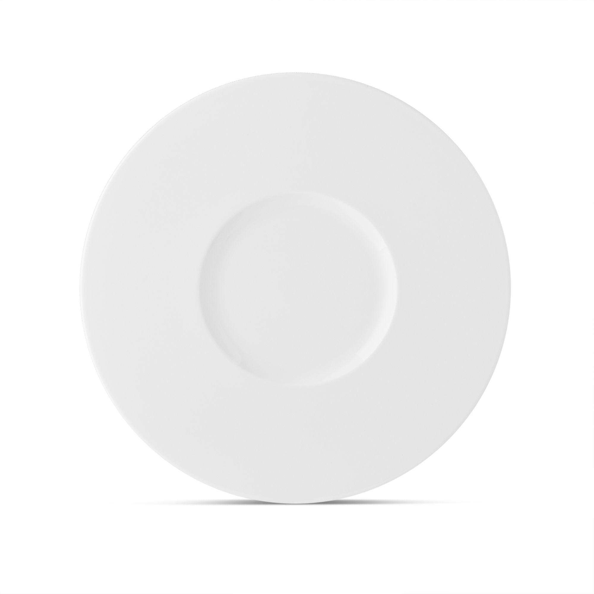 Đĩa tròn cỡ lớn đường kính 28,2cm viền rộng cho nhà hàng khách sạn | Plain White 9990L - 97521