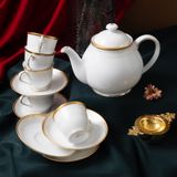  Bộ ấm chén uống trà 13 món (ấm nhỏ 780ml) | Flanders Gold 1714L-T014S 
