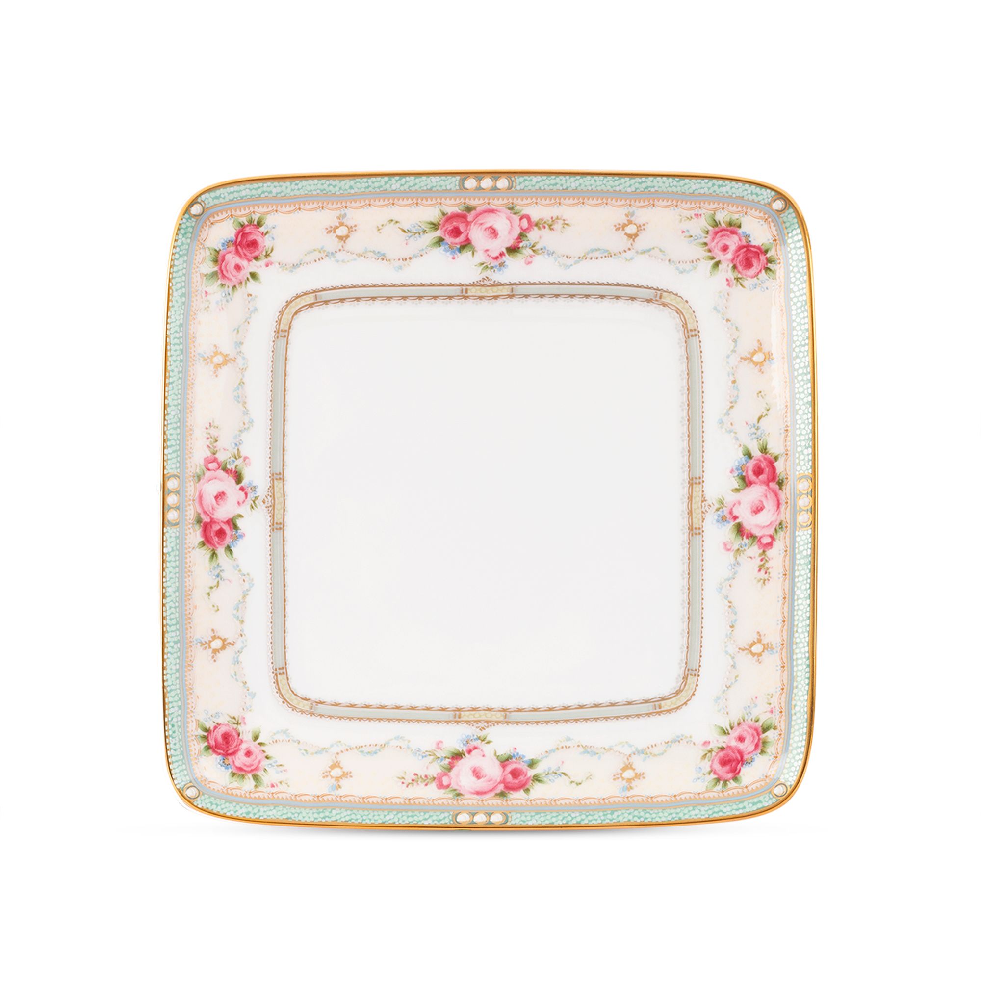 Đĩa vuông cỡ nhỏ cạnh dài 19,1cm sứ xương | Palace Rose 4863L - 97317