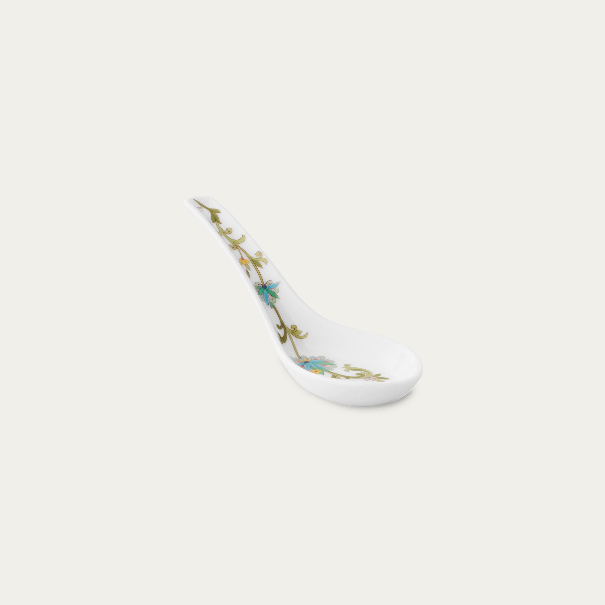  Thìa sứ (muỗng sứ) 13,3cm họa tiết hoa dây leo cao cấp | Yoshino 9983J-50130 