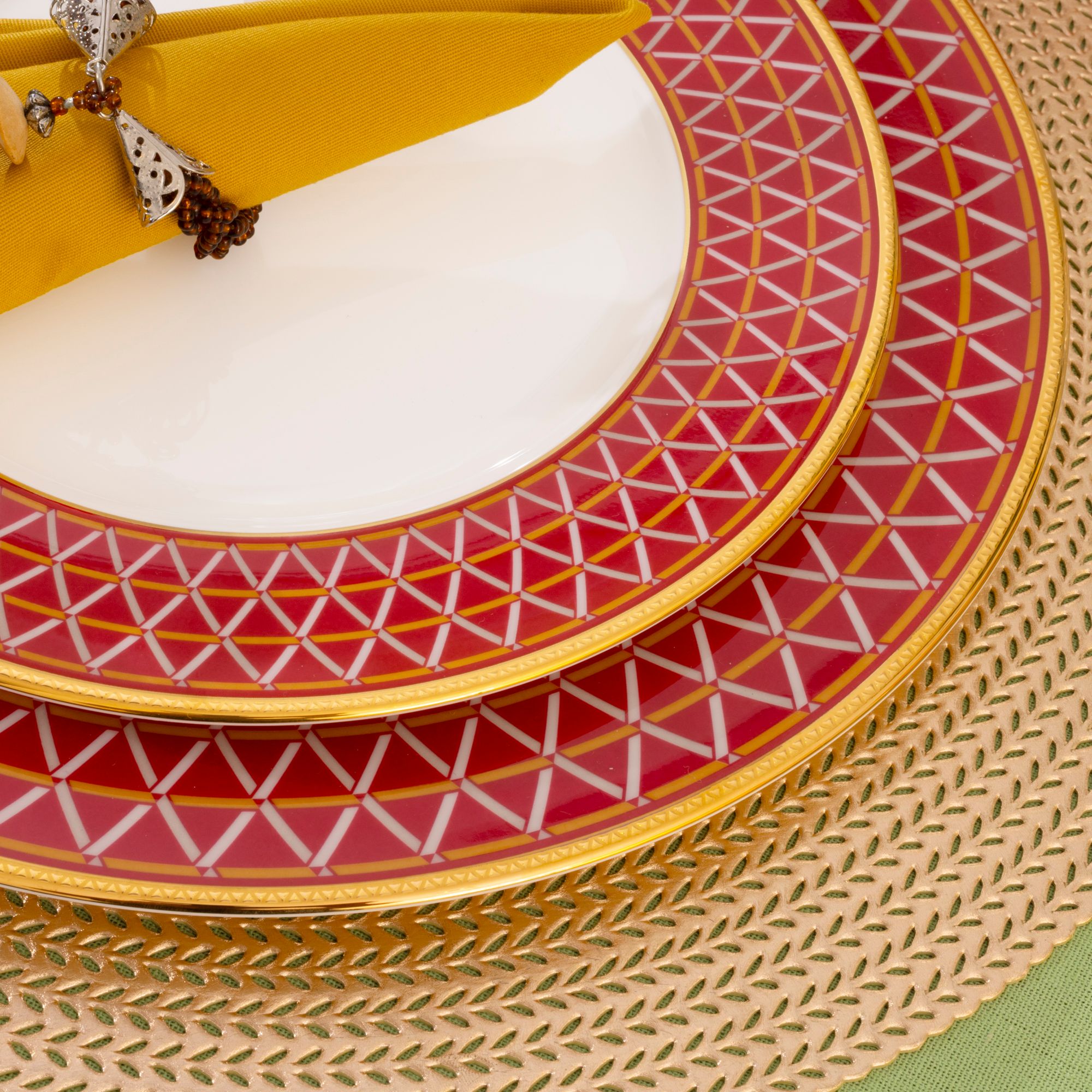  Bộ bát đĩa ăn Châu Á đầy đủ 38 món sứ xương | Crochet 4966 
