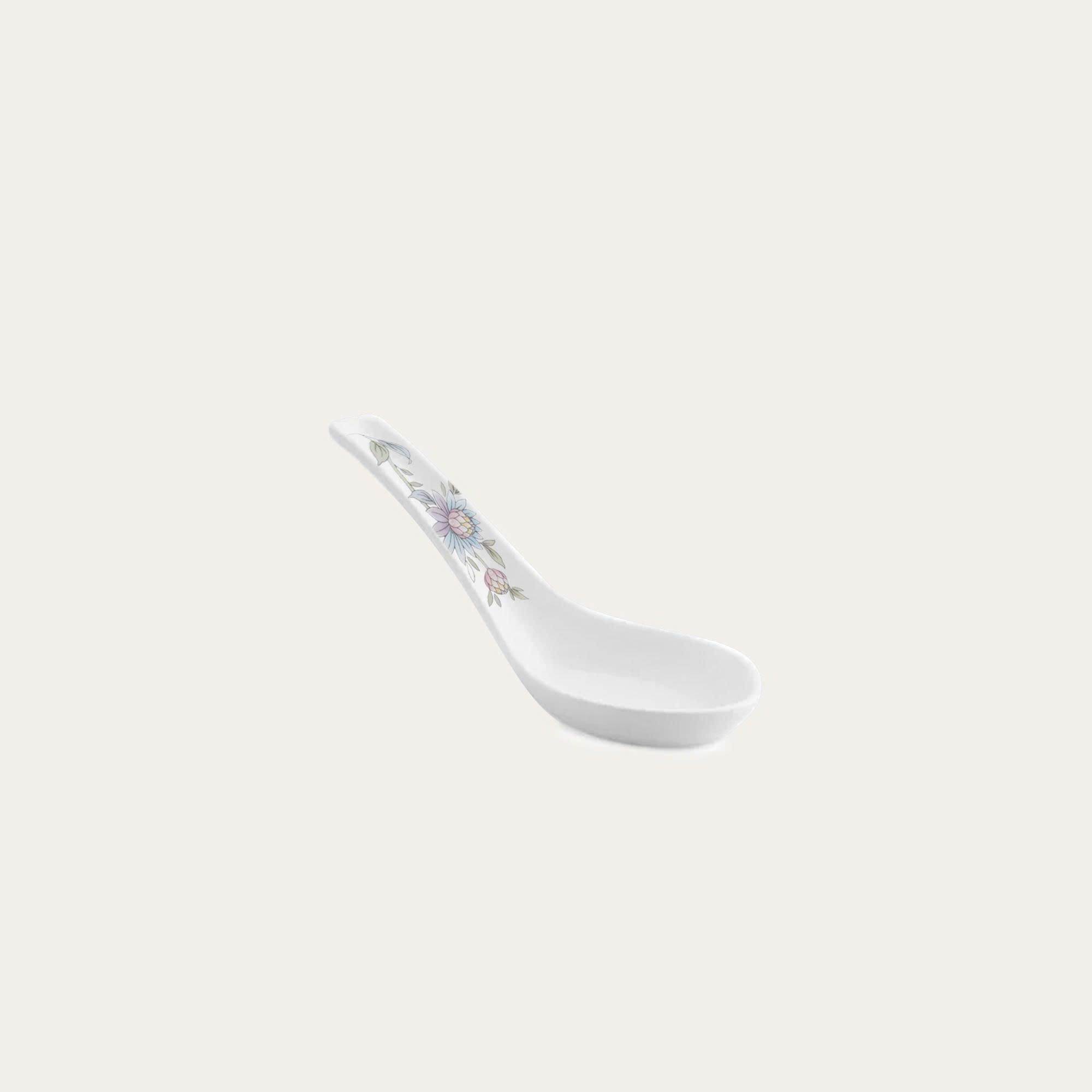 Thìa sứ (muỗng sứ) dài 14,2cm sứ xương | Jardin Fleuri 4910L - 97366