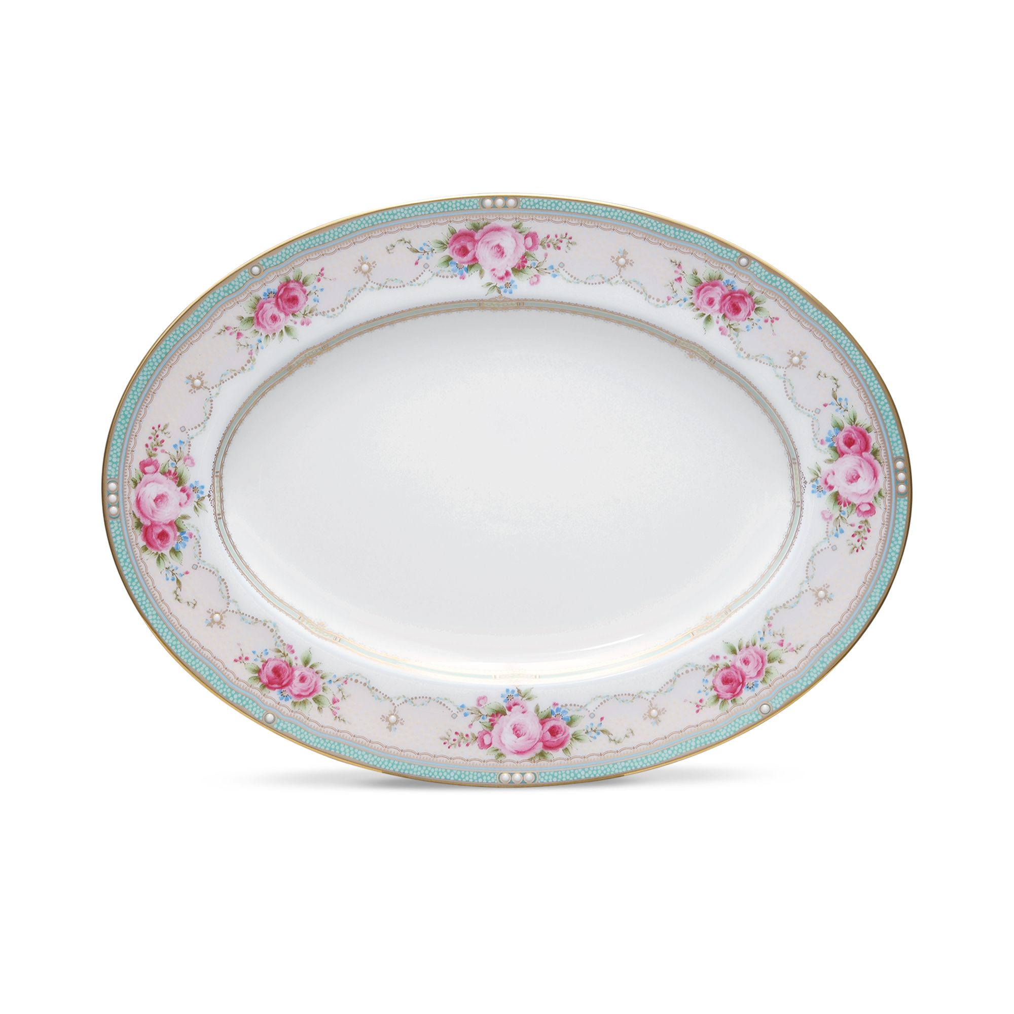 Đĩa Oval cỡ nhỏ (SM) dài 31,2cm sứ xương | Palace Rose 4863L - 97245