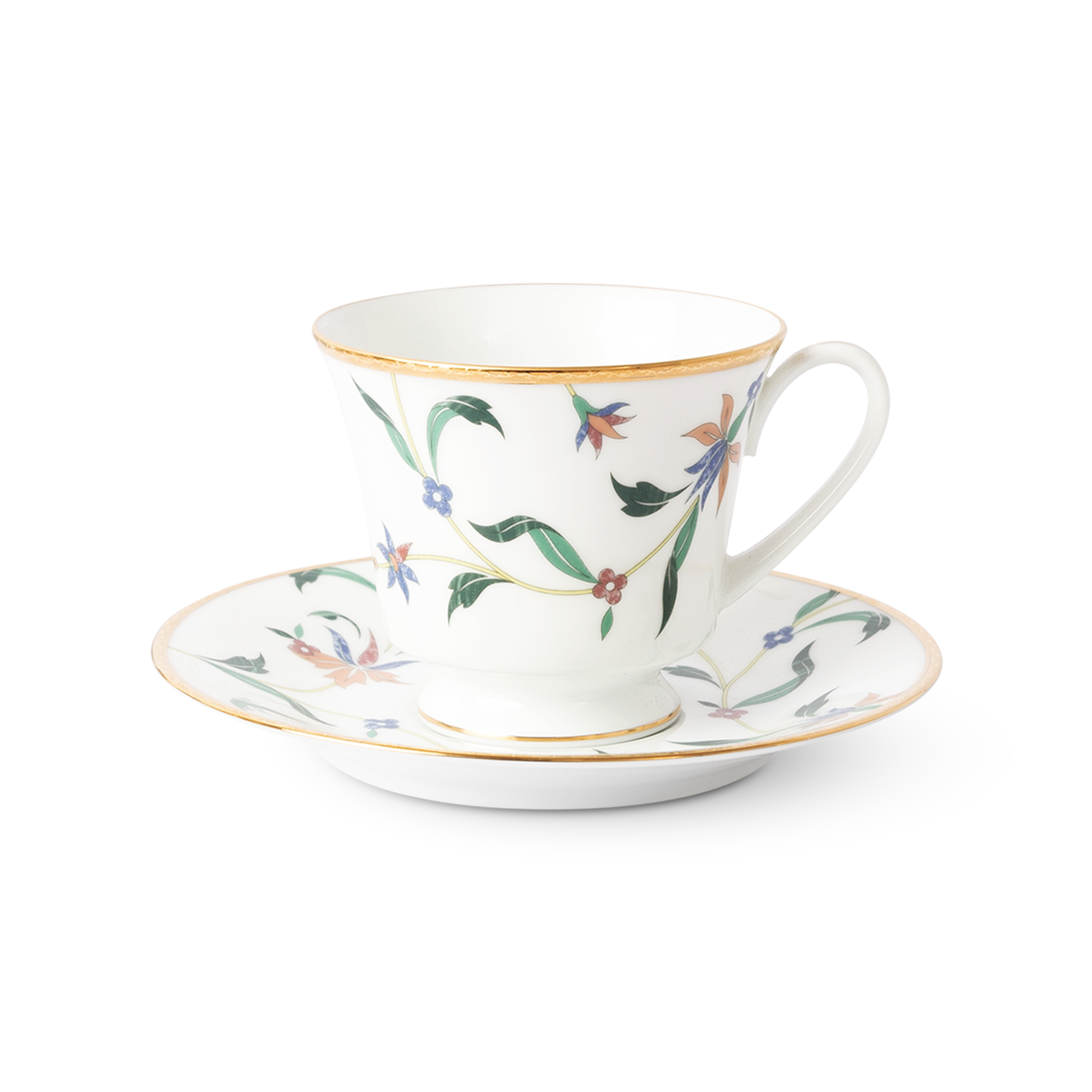 Chén trà (tách trà) kèm đĩa lót dung tích 220ml sứ trắng | Bountiful Garden M-667L-T91189 