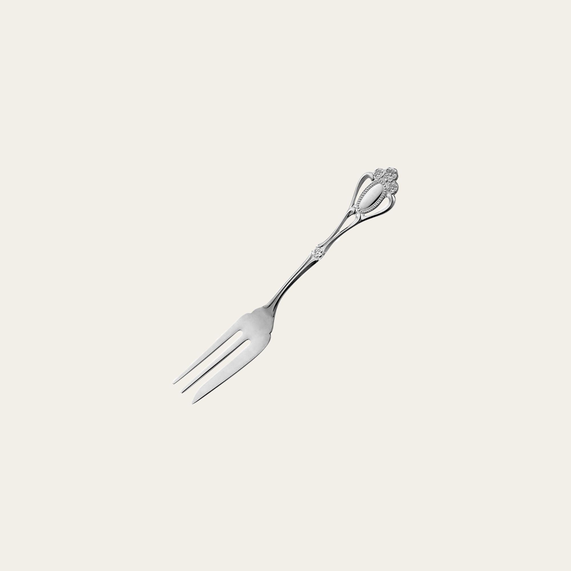 Nĩa bánh ngọt mạ bạc (Nickel silver) dài 14,4cm | Noritake Christine 71N - 23Y