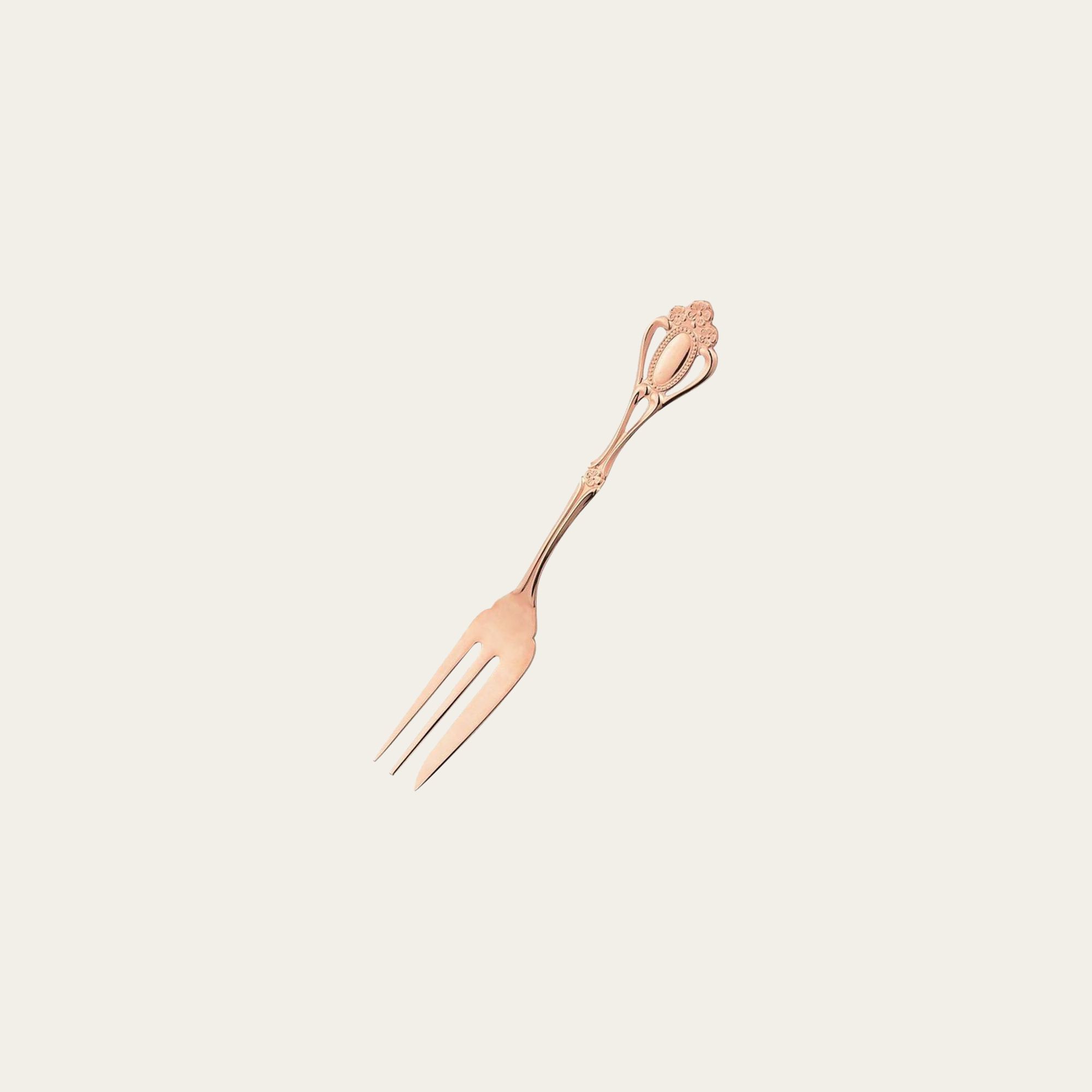 Nĩa bánh ngọt màu vàng hồng dài 14,4cm | Noritake Christine Rose Gold 71PG - 23Y