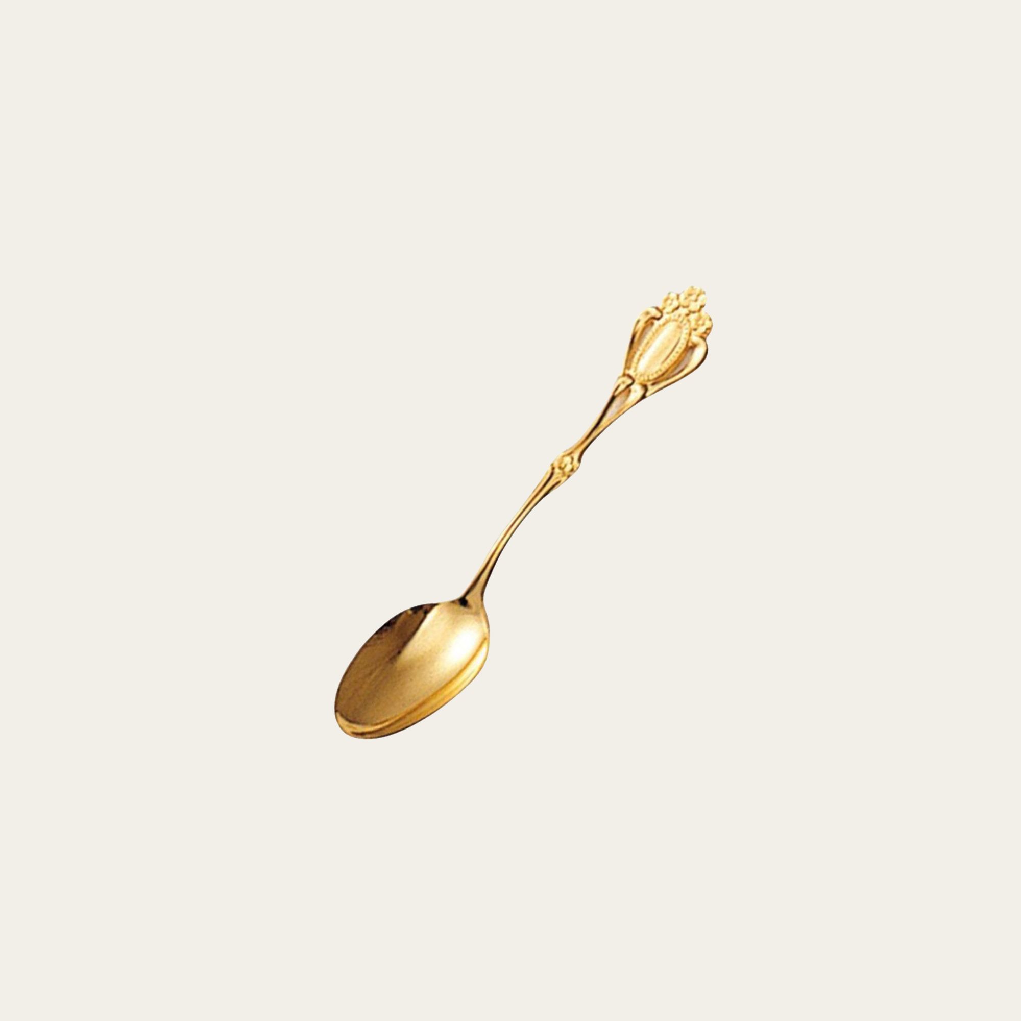 Thìa trà mạ vàng dài 13,2cm | Noritake Christine Gold 71G - 12Y
