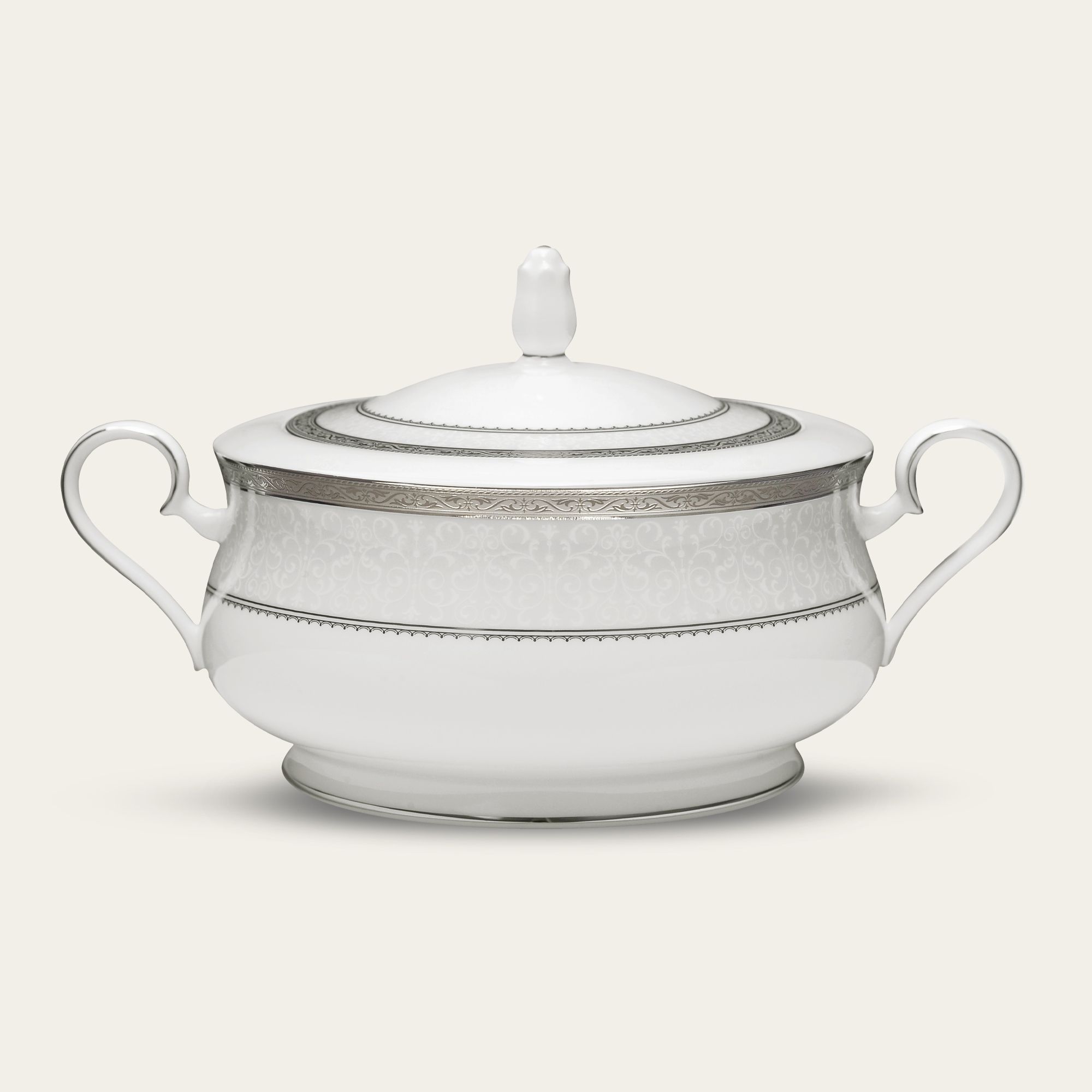 Âu cơm (thố cơm) có nắp dung tích 2.400ml sứ xương | Odessa Platinum 4875L - 97229