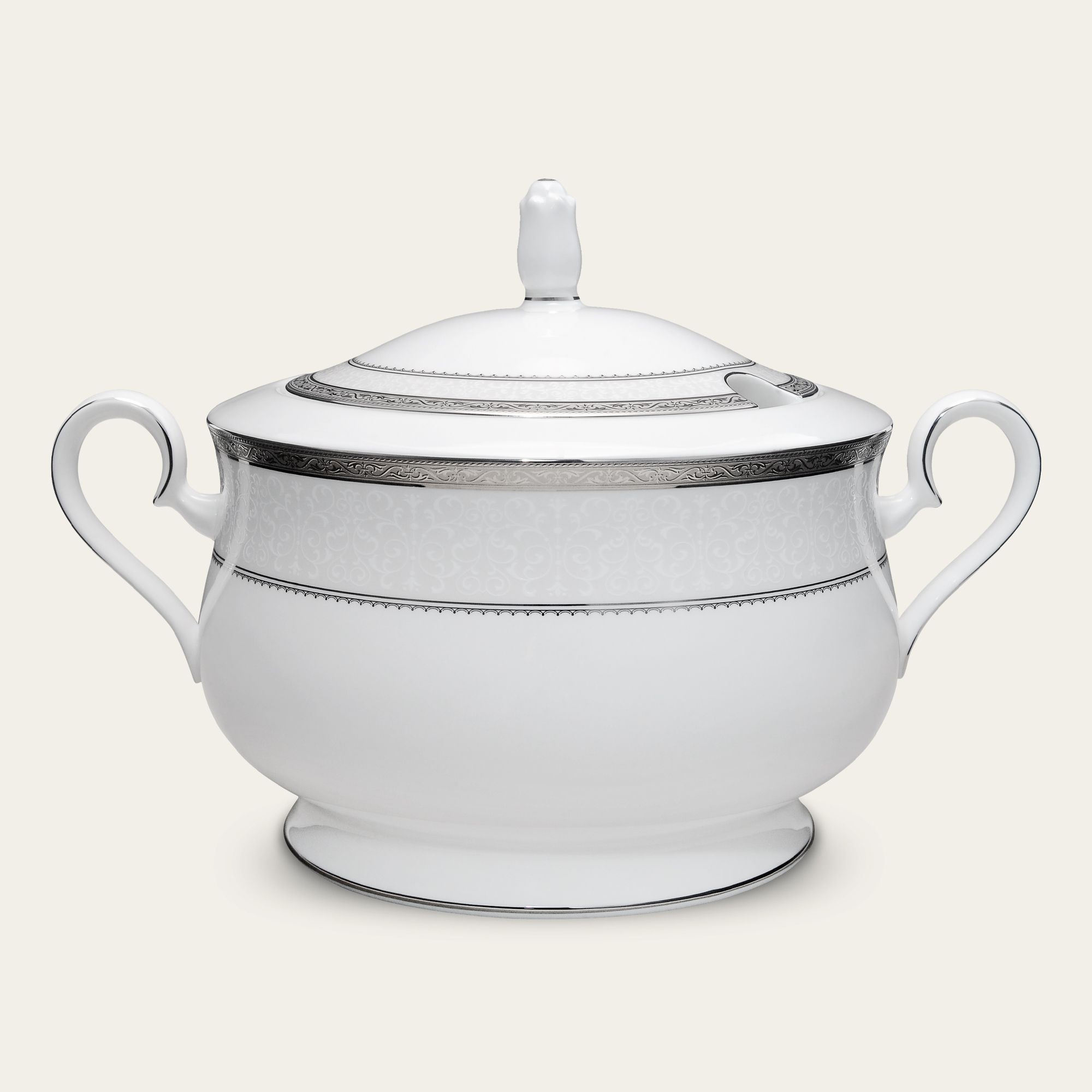 Âu cơm (thố cơm) có nắp dung tích 4.200ml sứ xương | Odessa Platinum 4875L - 97256