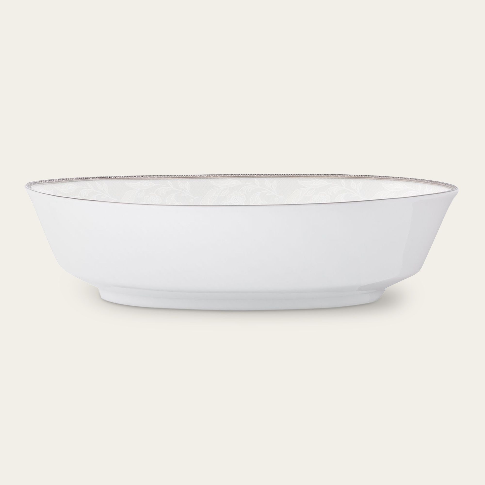 Tô canh Oval chiều dài 24,8cm dung tích 1.100ml sứ trắng | Flanders Platinum 1715L - 91938