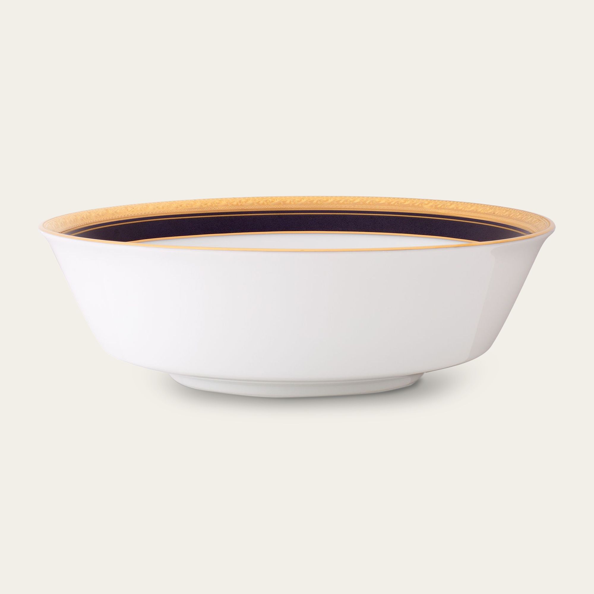 Bát canh (tô canh) tròn 22,7cm dung tích 1.600ml sứ trắng | Crestwood Cobalt Gold 4171L - 91908