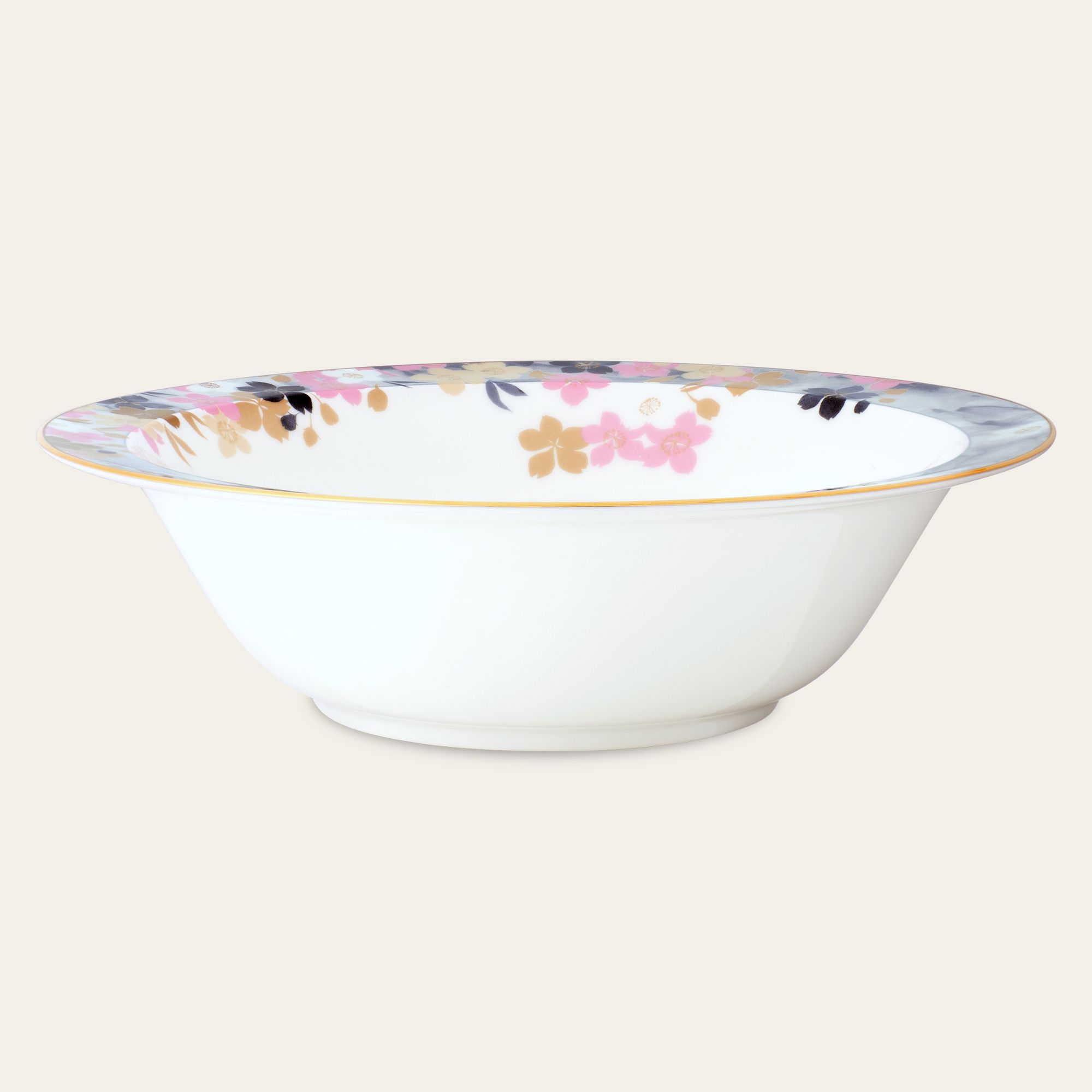 Bát canh (tô canh) tròn 24,4cm dung tích 1.120ml sứ xương | Moonlit Blossoms 4969L - 97208