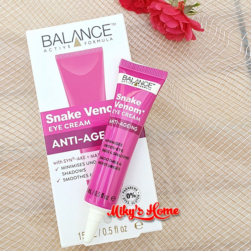 Kem mắt chống lão hóa từ nọc rắn Balance Active Skincare Snake Venom Eye Cream 15ml (UK - Anh Quốc)