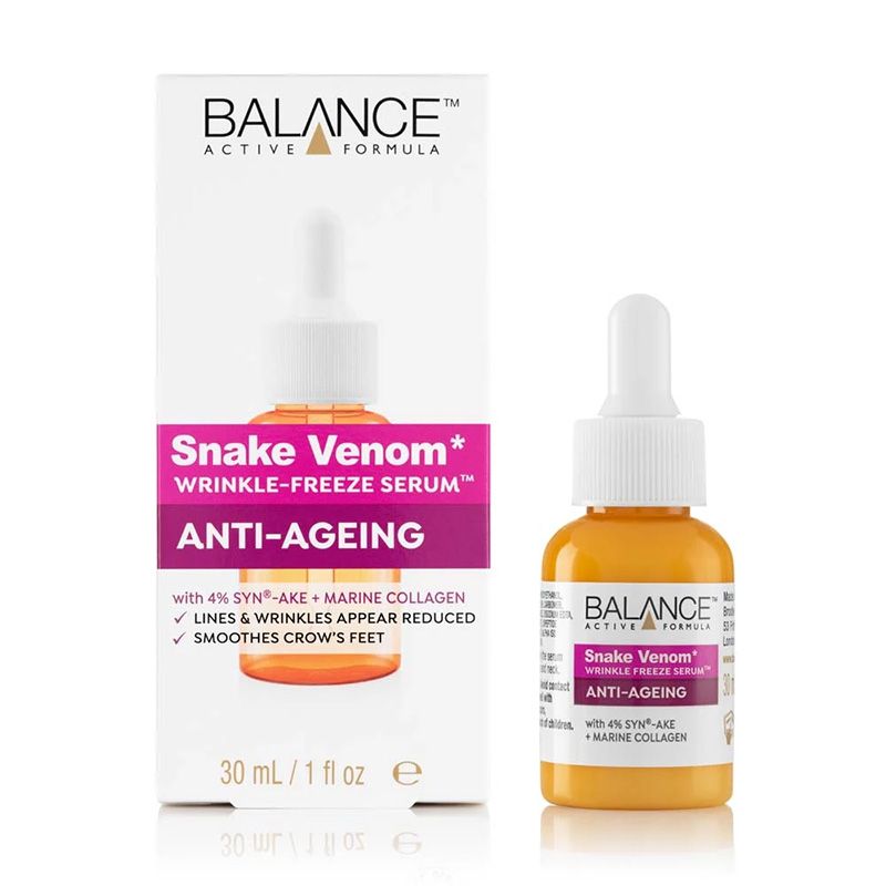 Serum chống lão hóa từ nọc rắn Balance Active Skincare Snake Venom Wrinkle-Freeze 30ml (UK - Anh Quốc)