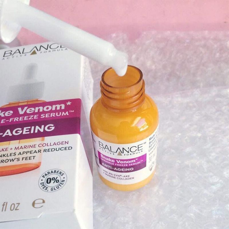 Serum chống lão hóa từ nọc rắn Balance Active Skincare Snake Venom Wrinkle-Freeze 30ml (UK - Anh Quốc)