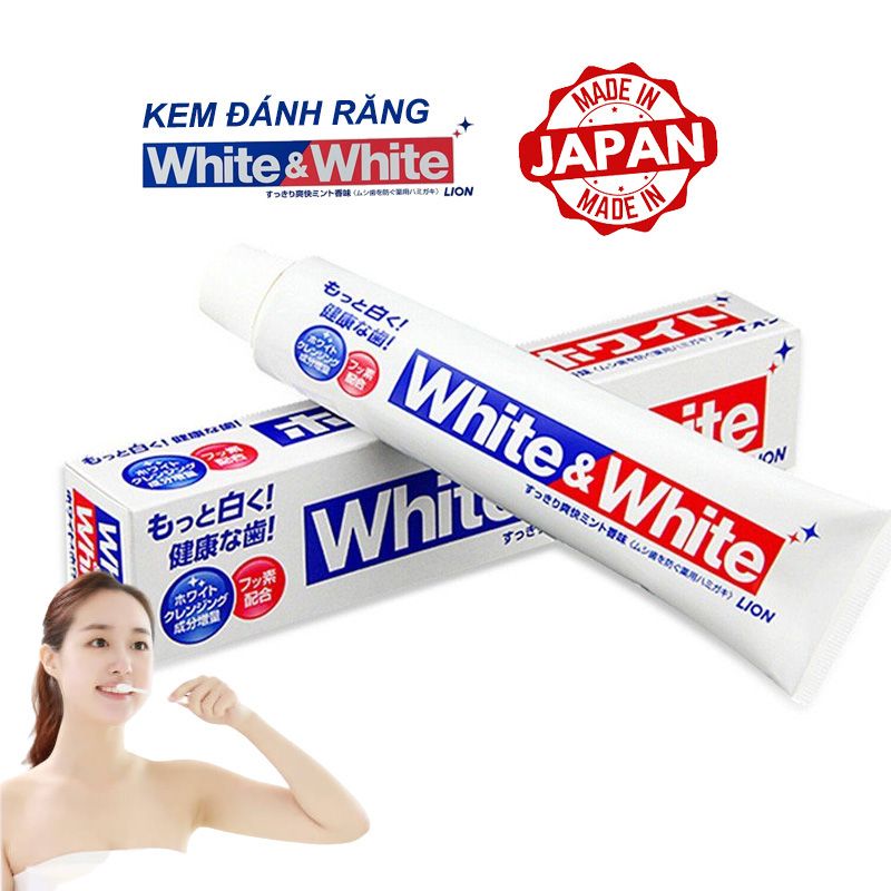  Kem đánh răng LION White&White 150g - Nhật 