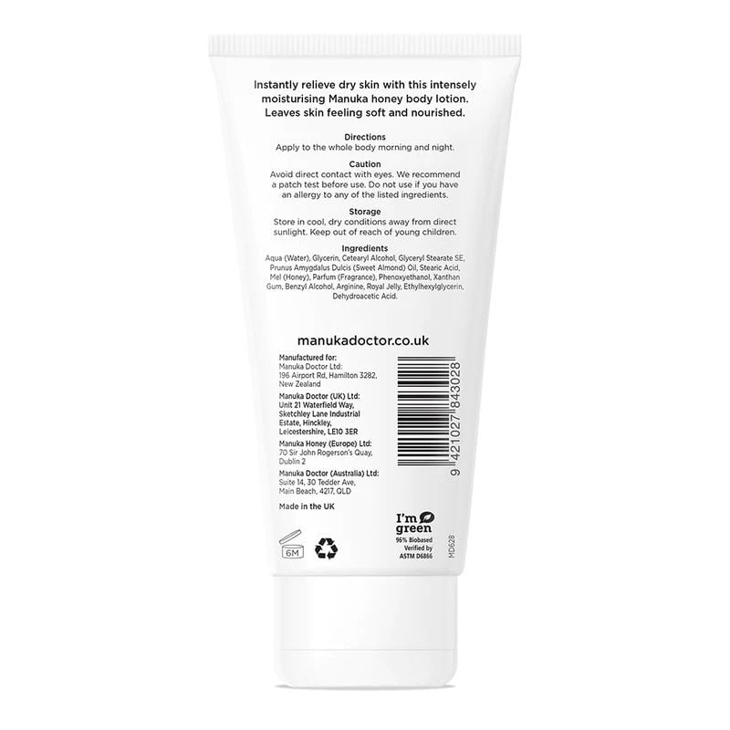  Sữa dưỡng thể Manuka Doctor Moisturising Body Lotion 200ml (UK - Anh Quốc) 