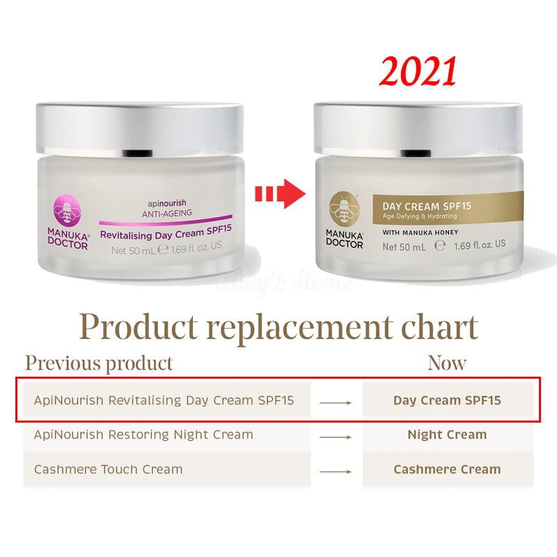 Kem dưỡng ngày trẻ hóa tái tạo da Manuka Doctor Skincare Day Cream SPF15 50ml (UK - Anh Quốc)