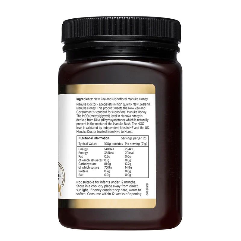  Mật ong Manuka Doctor Honey Monofloral 540 MGO 500g (UK - Anh Quốc) 