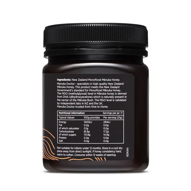 Mật ong Manuka Doctor Honey Monofloral 840 MGO 250g (UK - Anh Quốc)