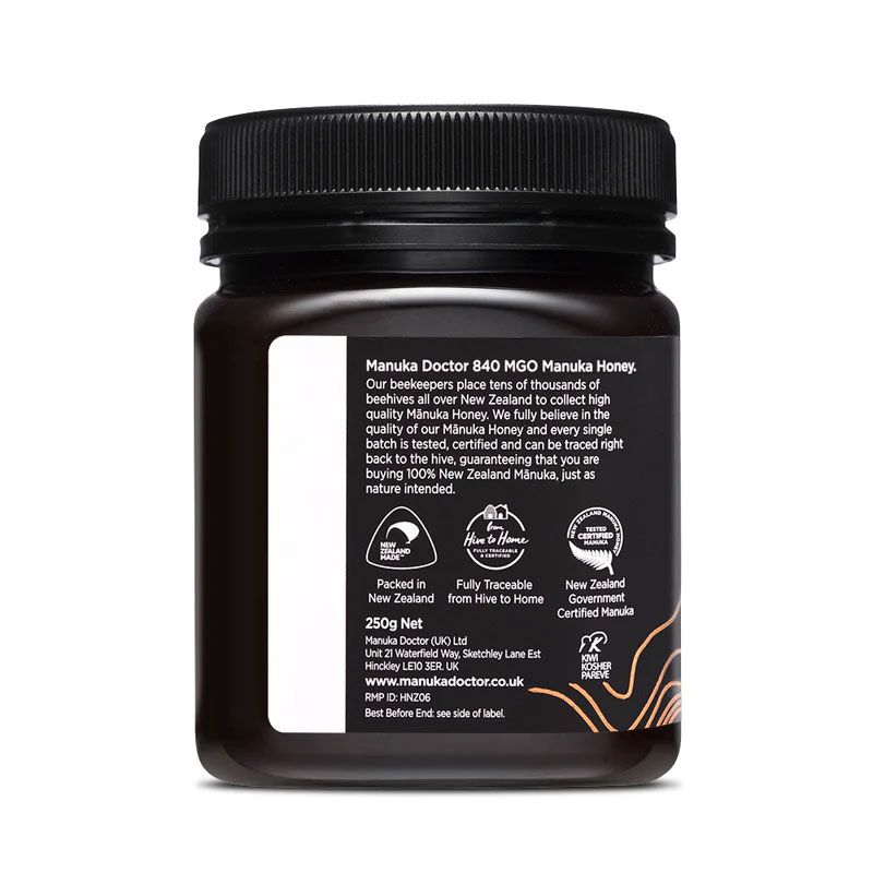  Mật ong Manuka Doctor Honey Monofloral 840 MGO 250g (UK - Anh Quốc) 