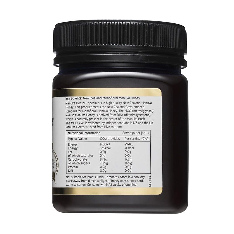Mật ong Manuka Doctor Honey Monofloral 140 MGO 250g (UK - Anh Quốc)