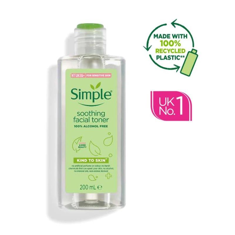 Nước hoa hồng Simple Soothing Facial Toner 200ml (UK - Anh Quốc)