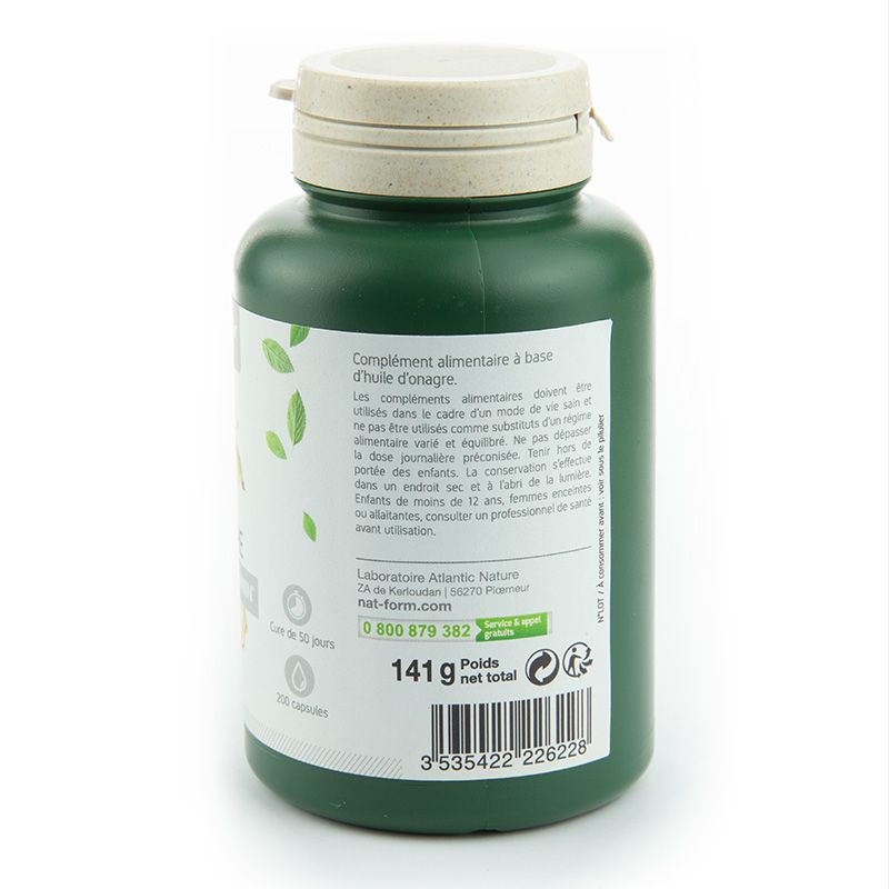 Viên uống tinh dầu hoa anh thảo Nat&Form Huile D’Onagre - Pháp
