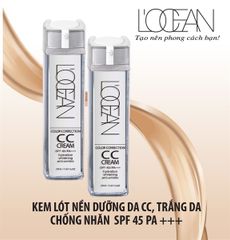 L'OCEAN_Mẫu Test Kem Lót Nền Dưỡng Da CC Trắng Da, Chống Nhăn SPF45/PA+++