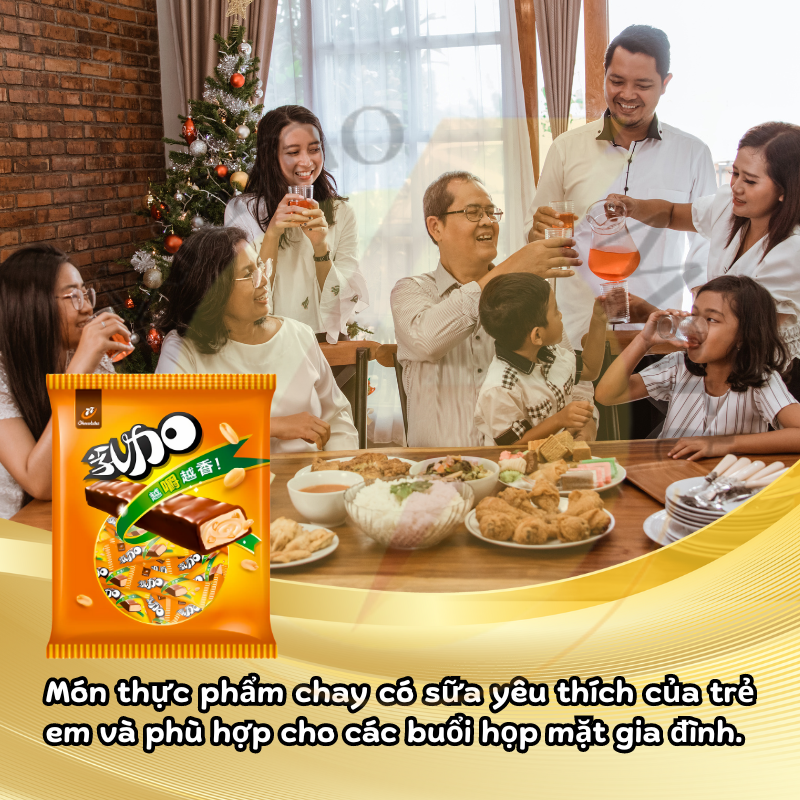 Kẹo socola 77 nhân đậu phộng dẻo Đài Loan 123gram/gói