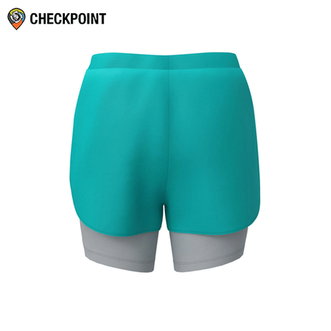  Quần thể thao nữ Mude Short Turquoise Pants with Leggings 