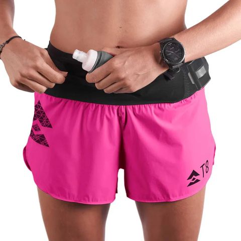  QUẦN CHẠY BỘ NỮ T8 WOMEN SHERPA SHORTS - HOT PINK 