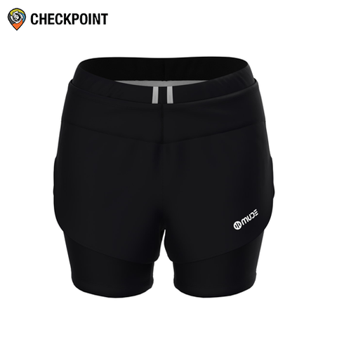  Quần thể thao nữ Mude Running Short 360 Solid Black 