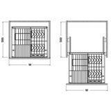 Giá Xoong Tủ Dưới Hafele 549.03.155 800mm