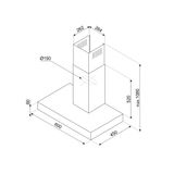 Hút mùi áp tường Smeg KBT600XE 536.84.433