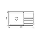 Chậu 1 Hố Hafele HS20-SSN1S60 567.20.266