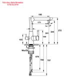 Vòi Rửa Bát 3 Đường Nước Hafele 570.51.070