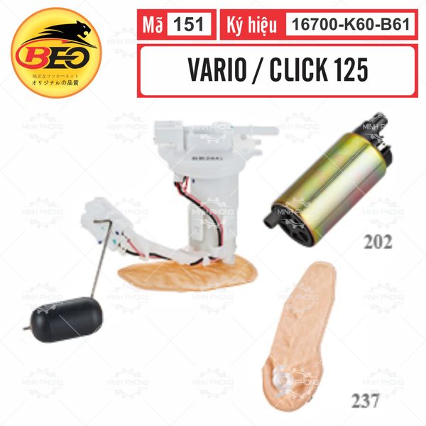 Bộ bơm xăng Beo VARIO 125 / CLICK 125 - 151