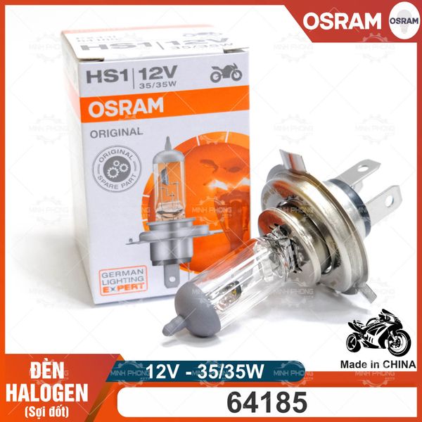 Đèn PHA HALOGEN xe máy OSRAM Mã 64185 (35W/35W - 12V) (Cái)