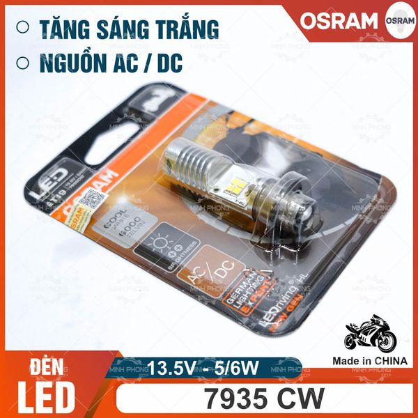 Đèn PHA LED xe máy OSRAM Mã 7935CW (5W/6W - 13.5V AC/DC) (Cái)