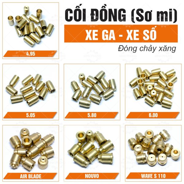 Cối đồng / Sơ mi Đóng chế chảy xăng Chế hòa khí / Bình xăng con xe máy