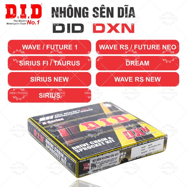 Nhông Sên Dĩa DID DXN Chính hãng (Mua 5 bộ BAO SHIP)