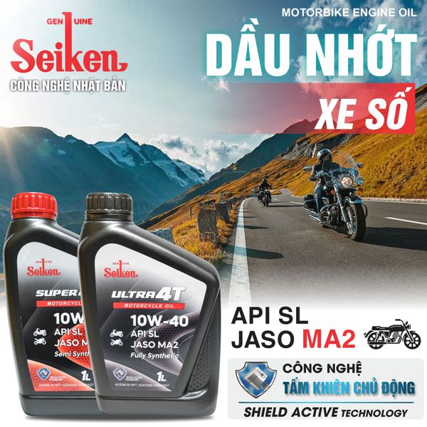 Dầu nhớt XE SỐ SEIKEN 10W30 / 10W40  API SL Công nghê Nhật Bản